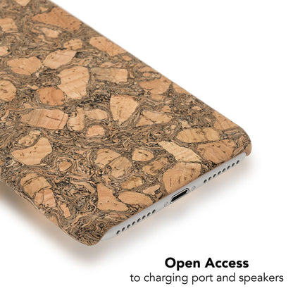 NALIA Kork Hülle kompatibel mit iPhone 8 Plus / 7 Plus, Natur-Holz Look Handyhülle Handy-Tasche Dünnes Ultra-Slim Hardcase Schutz Etui Back-Cover Bumper Case Schutzhülle
