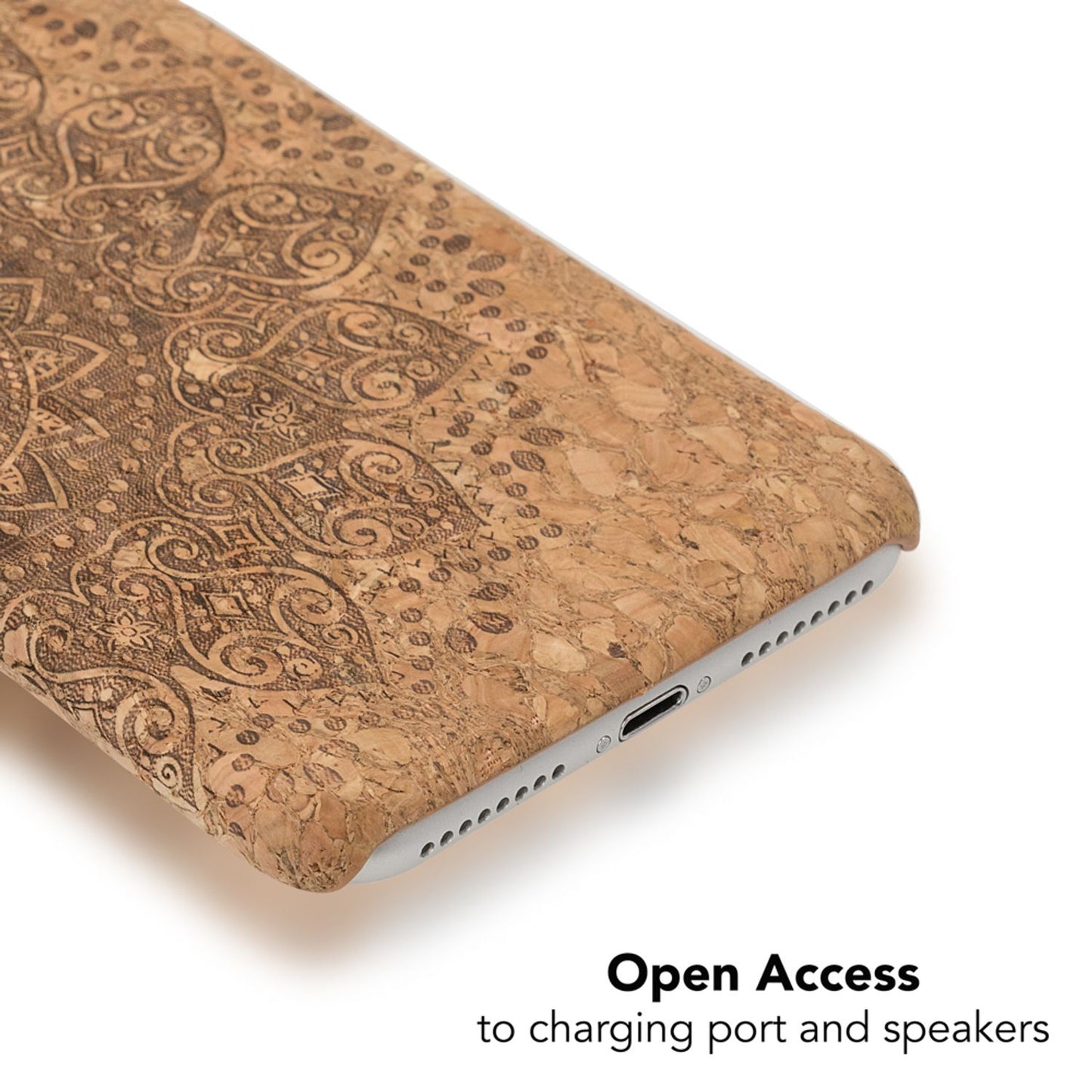 NALIA Kork Hülle kompatibel mit iPhone 8 Plus / 7 Plus, Natur-Holz Look Handyhülle Handy-Tasche Dünnes Ultra-Slim Hardcase Schutz Etui Back-Cover Bumper Case Schutzhülle