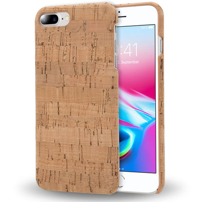 NALIA Kork Hülle kompatibel mit iPhone 8 Plus / 7 Plus, Natur-Holz Look Handyhülle Handy-Tasche Dünnes Ultra-Slim Hardcase Schutz Etui Back-Cover Bumper Case Schutzhülle