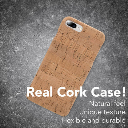 NALIA Kork Hülle kompatibel mit iPhone 8 Plus / 7 Plus, Natur-Holz Look Handyhülle Handy-Tasche Dünnes Ultra-Slim Hardcase Schutz Etui Back-Cover Bumper Case Schutzhülle