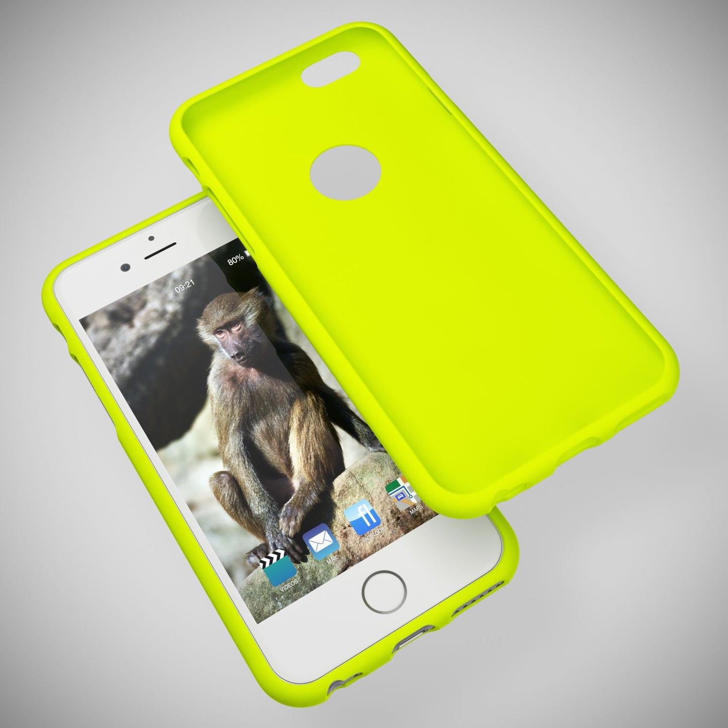 NALIA Neon Silikonhülle für iPhone 6 / 6s – Soft-Touch & Signal-Neon – NEONSHOCK (Matte Schutzhülle) – Marke aus Berlin