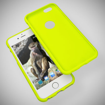 NALIA Neon Silikonhülle für iPhone 6 / 6s – Soft-Touch & Signal-Neon – NEONSHOCK (Matte Schutzhülle) – Marke aus Berlin