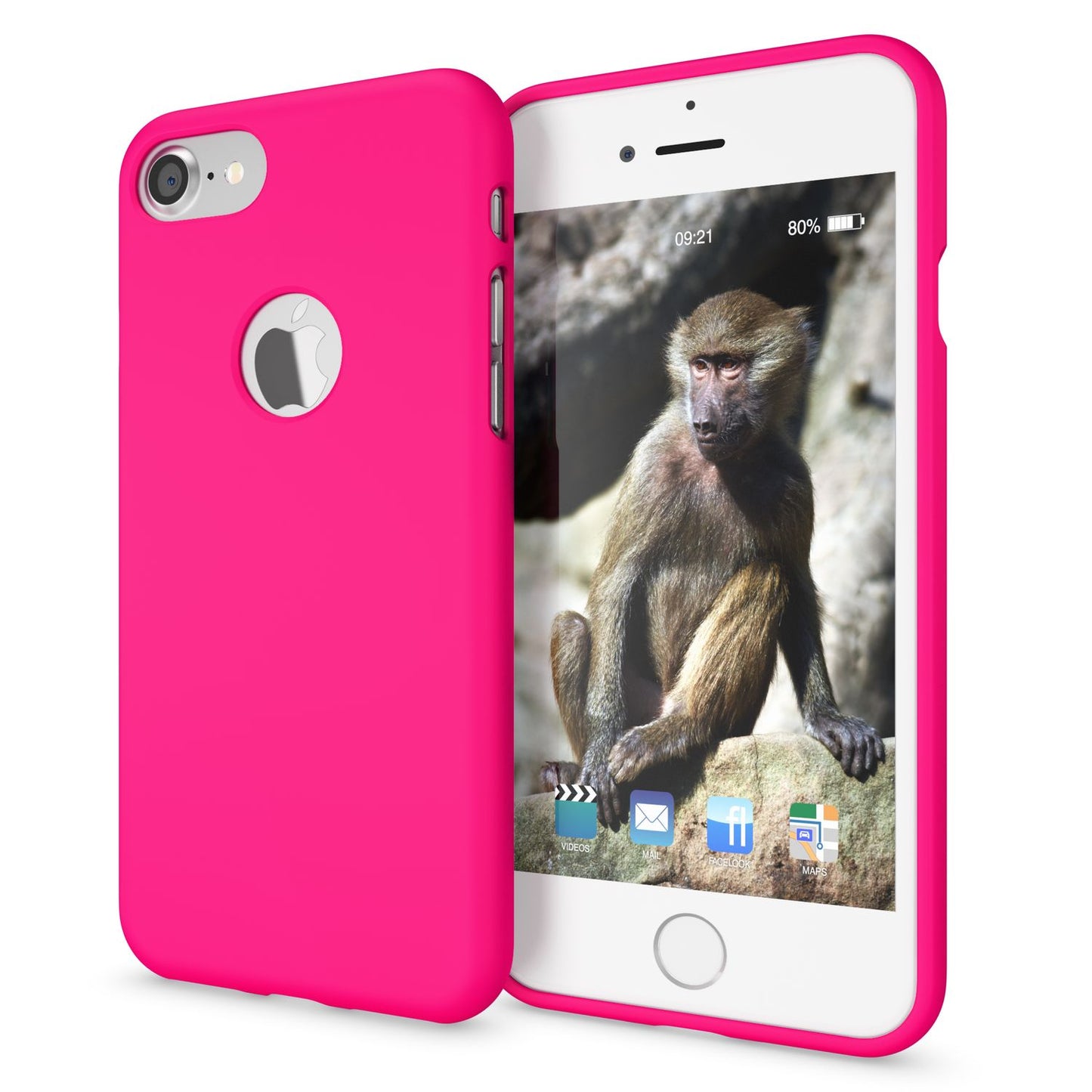 NALIA Neon Silikonhülle für iPhone 7 – Soft-Touch & Signal-Neon – NEONSHOCK (Matte Schutzhülle) – Marke aus Berlin