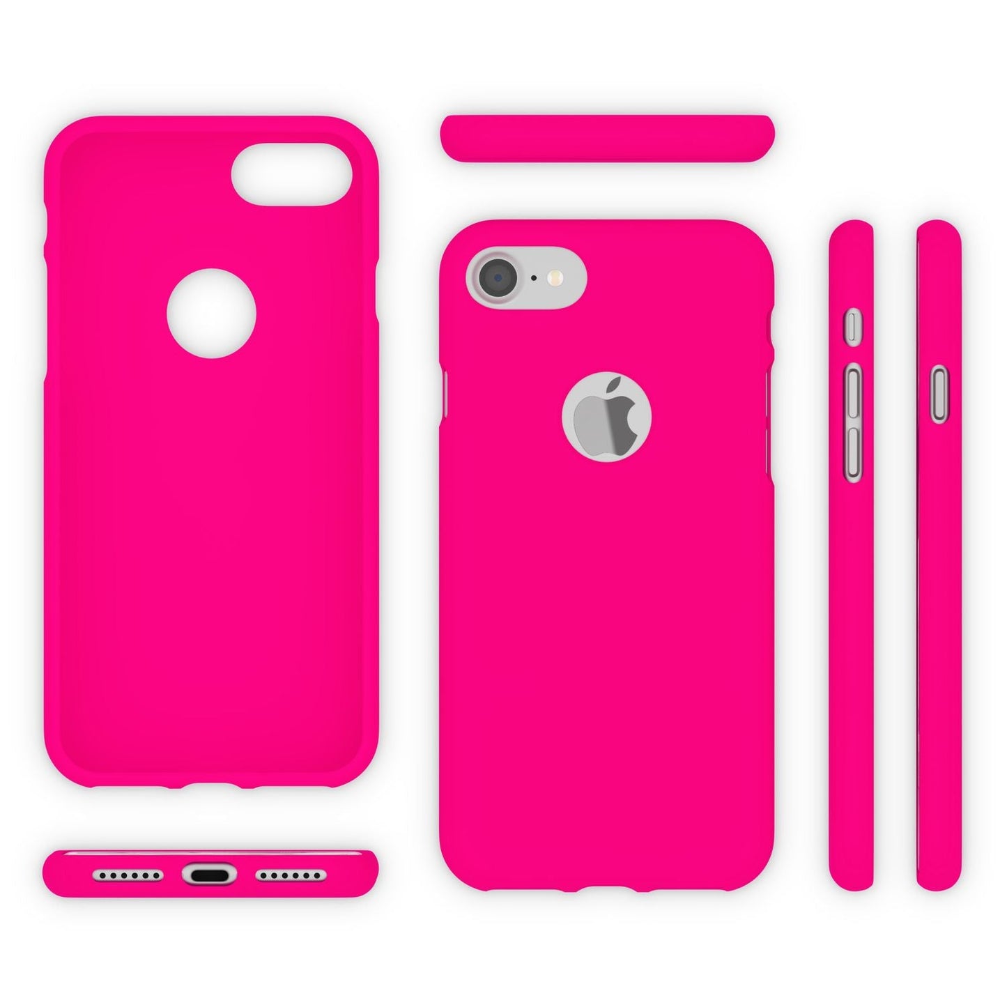 NALIA Neon Silikonhülle für iPhone 7 – Soft-Touch & Signal-Neon – NEONSHOCK (Matte Schutzhülle) – Marke aus Berlin