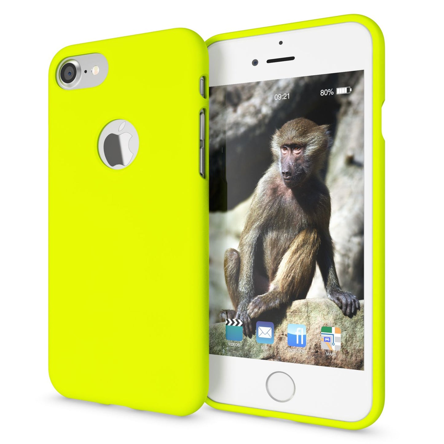 NALIA Neon Silikonhülle für iPhone 7 – Soft-Touch & Signal-Neon – NEONSHOCK (Matte Schutzhülle) – Marke aus Berlin