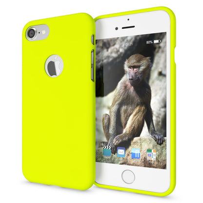NALIA Neon Silikonhülle für iPhone 7 – Soft-Touch & Signal-Neon – NEONSHOCK (Matte Schutzhülle) – Marke aus Berlin