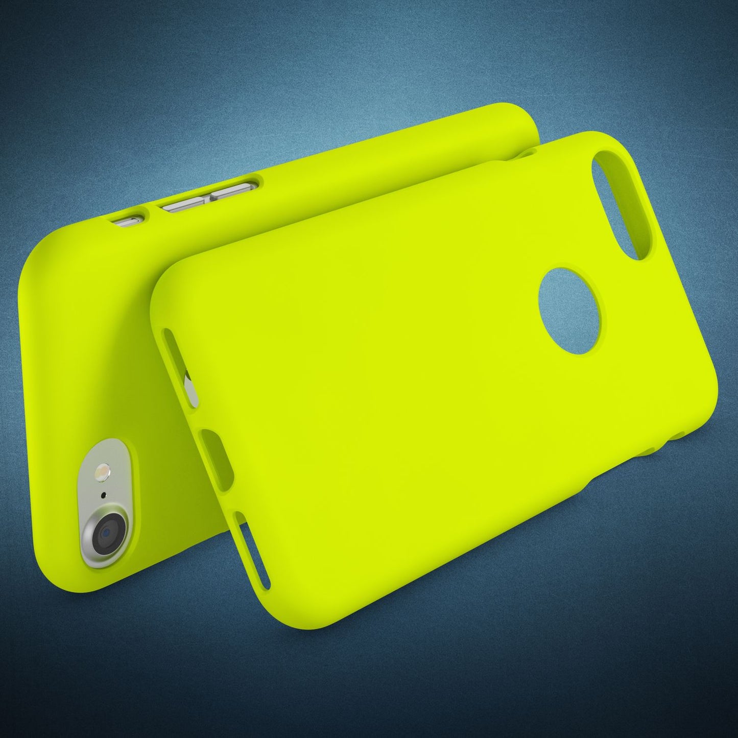 NALIA Neon Silikonhülle für iPhone 7 – Soft-Touch & Signal-Neon – NEONSHOCK (Matte Schutzhülle) – Marke aus Berlin