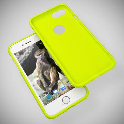 NALIA Neon Silikonhülle für iPhone 7 – Soft-Touch & Signal-Neon – NEONSHOCK (Matte Schutzhülle) – Marke aus Berlin