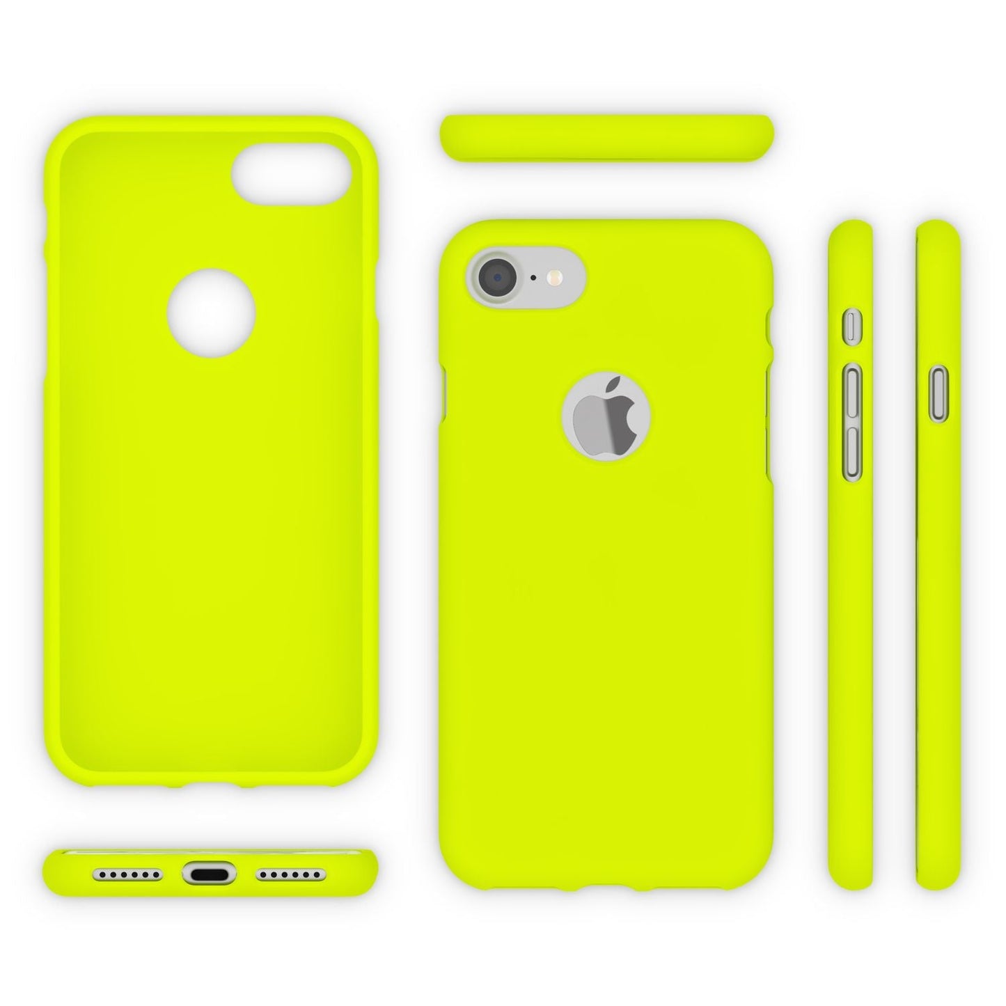 NALIA Neon Silikonhülle für iPhone 7 – Soft-Touch & Signal-Neon – NEONSHOCK (Matte Schutzhülle) – Marke aus Berlin