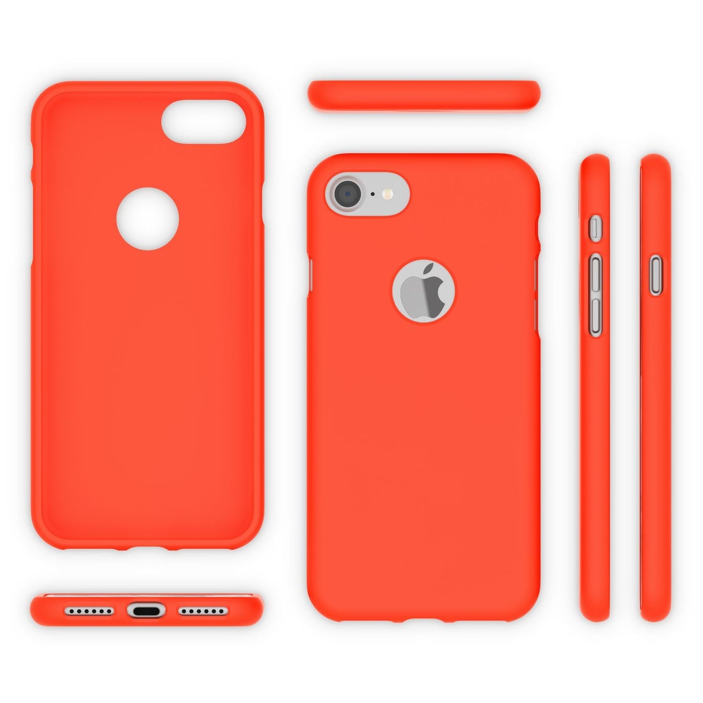NALIA Neon Silikonhülle für iPhone 7 – Soft-Touch & Signal-Neon – NEONSHOCK (Matte Schutzhülle) – Marke aus Berlin