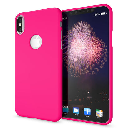 NALIA Neon Silikonhülle für iPhone XS Max – Soft-Touch & Signal-Neon – NEONSHOCK (Matte Schutzhülle) – Marke aus Berlin