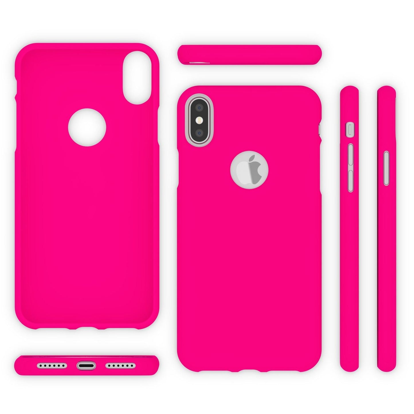 NALIA Neon Silikonhülle für iPhone XS Max – Soft-Touch & Signal-Neon – NEONSHOCK (Matte Schutzhülle) – Marke aus Berlin