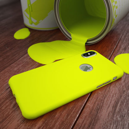 NALIA Neon Silikonhülle für iPhone XS Max – Soft-Touch & Signal-Neon – NEONSHOCK (Matte Schutzhülle) – Marke aus Berlin