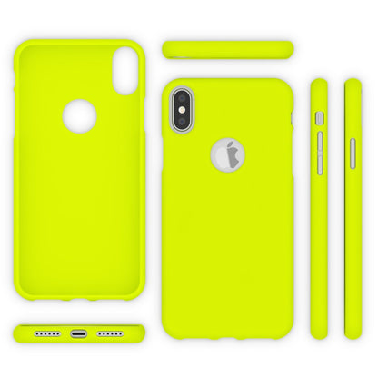 NALIA Neon Silikonhülle für iPhone X / XS – Soft-Touch & Signal-Neon – NEONSHOCK (Matte Schutzhülle) – Marke aus Berlin