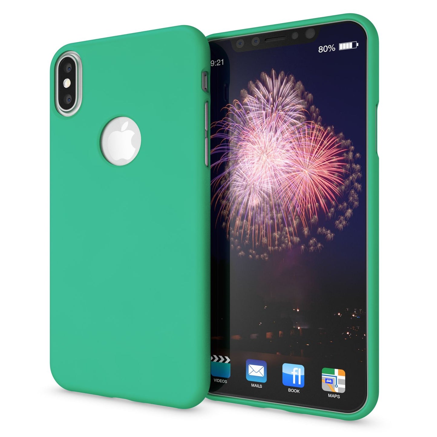 NALIA Neon Silikonhülle für iPhone X / XS – Soft-Touch & Signal-Neon – NEONSHOCK (Matte Schutzhülle) – Marke aus Berlin