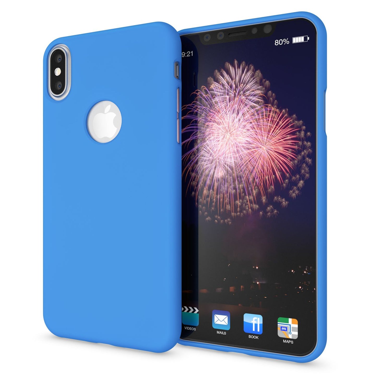 NALIA Neon Silikonhülle für iPhone X / XS – Soft-Touch & Signal-Neon – NEONSHOCK (Matte Schutzhülle) – Marke aus Berlin