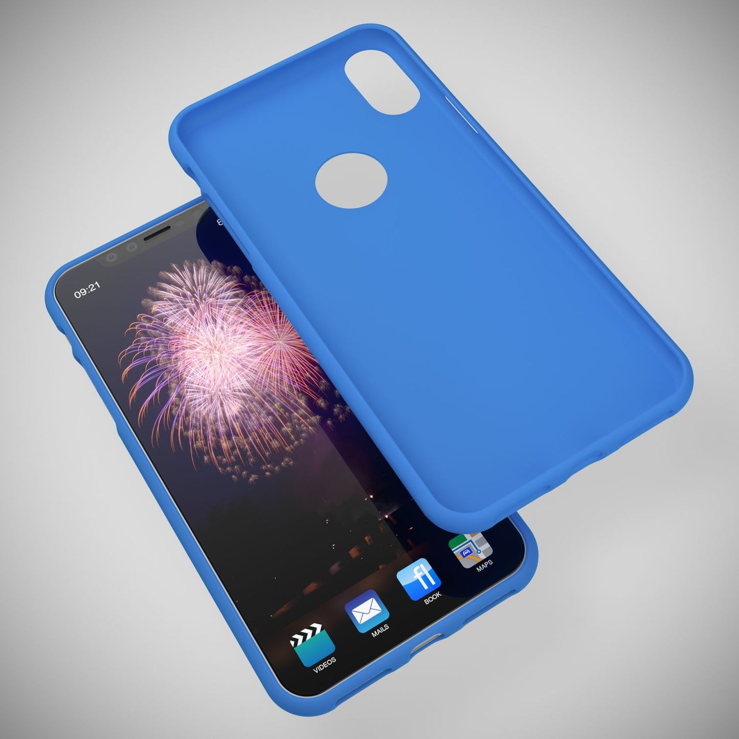 NALIA Neon Silikonhülle für iPhone X / XS – Soft-Touch & Signal-Neon – NEONSHOCK (Matte Schutzhülle) – Marke aus Berlin