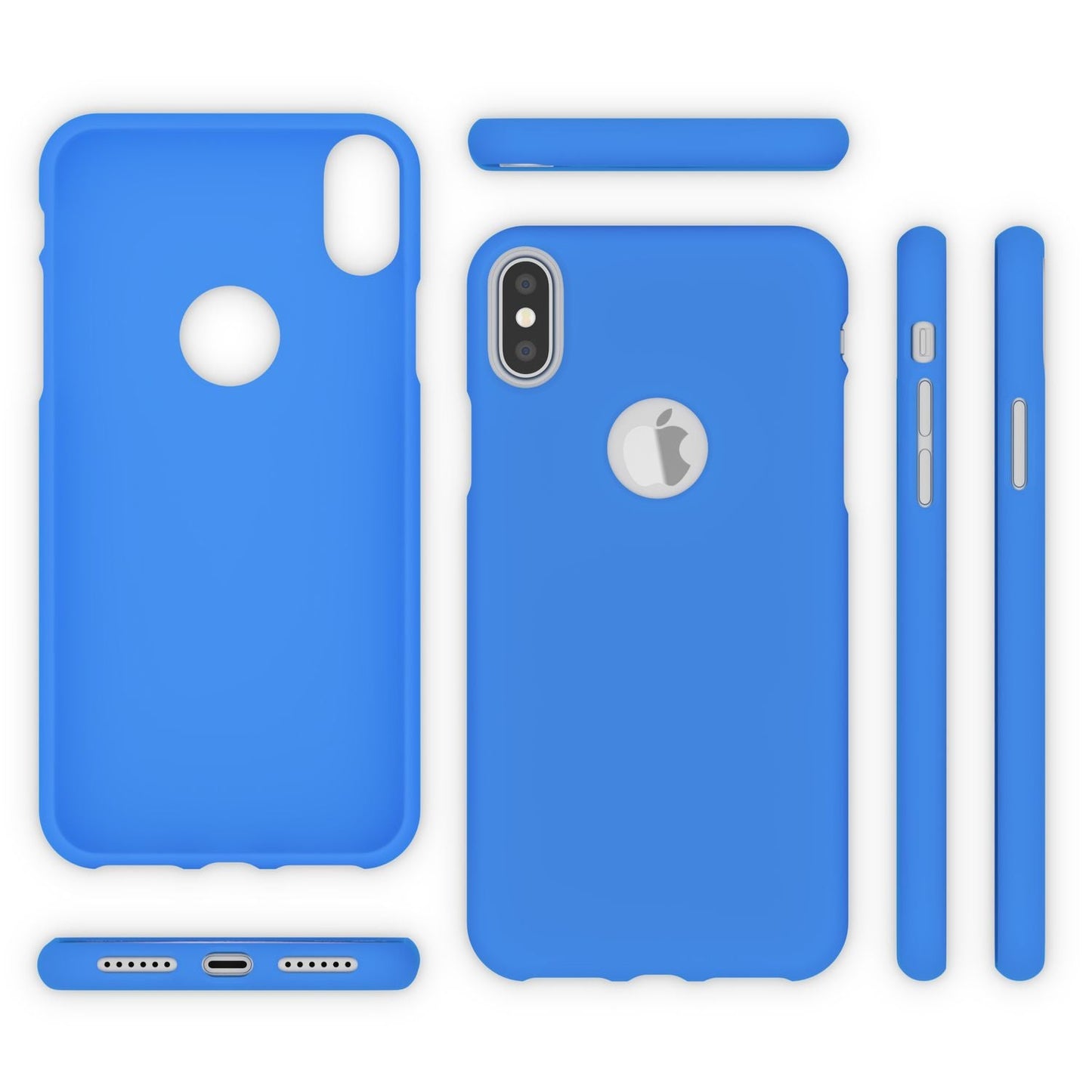 NALIA Neon Silikonhülle für iPhone X / XS – Soft-Touch & Signal-Neon – NEONSHOCK (Matte Schutzhülle) – Marke aus Berlin