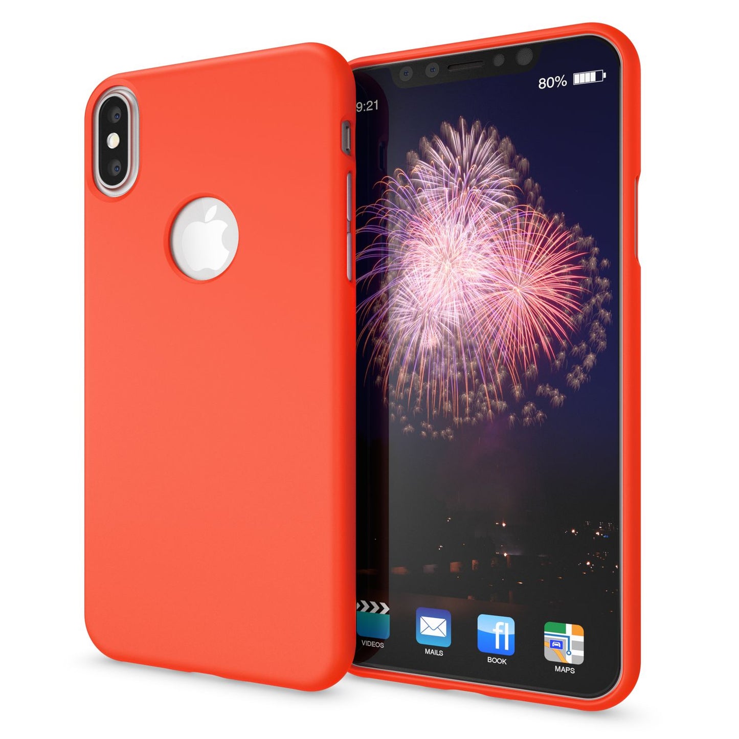 NALIA Neon Silikonhülle für iPhone X / XS – Soft-Touch & Signal-Neon – NEONSHOCK (Matte Schutzhülle) – Marke aus Berlin