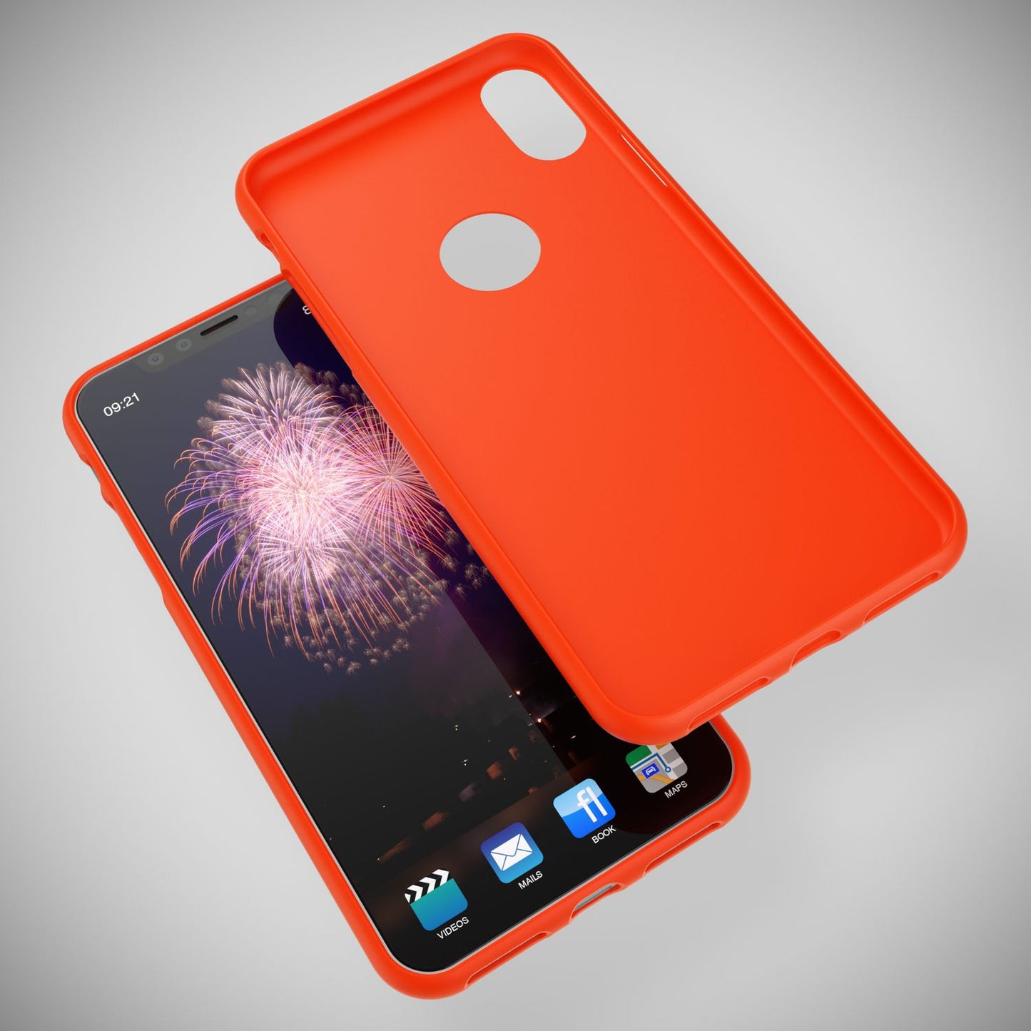 NALIA Neon Silikonhülle für iPhone X / XS – Soft-Touch & Signal-Neon – NEONSHOCK (Matte Schutzhülle) – Marke aus Berlin