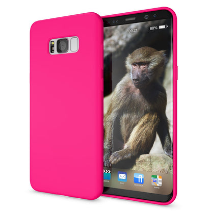 NALIA Neon Silikonhülle für Samsung Galaxy S8 Plus – Soft-Touch & Signal-Neon – NEONSHOCK (Matte Schutzhülle) – Marke aus Berlin