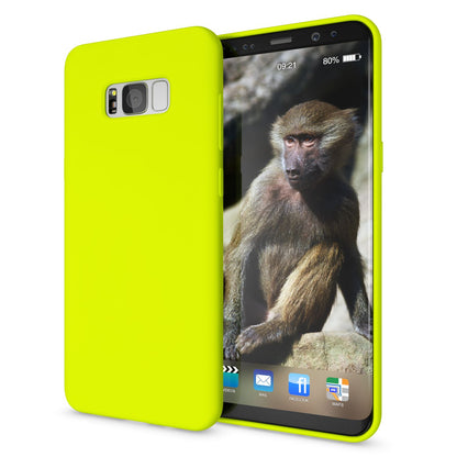 NALIA Neon Silikonhülle für Samsung Galaxy S8 Plus – Soft-Touch & Signal-Neon – NEONSHOCK (Matte Schutzhülle) – Marke aus Berlin