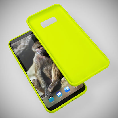 NALIA Neon Silikonhülle für Samsung Galaxy S8 Plus – Soft-Touch & Signal-Neon – NEONSHOCK (Matte Schutzhülle) – Marke aus Berlin