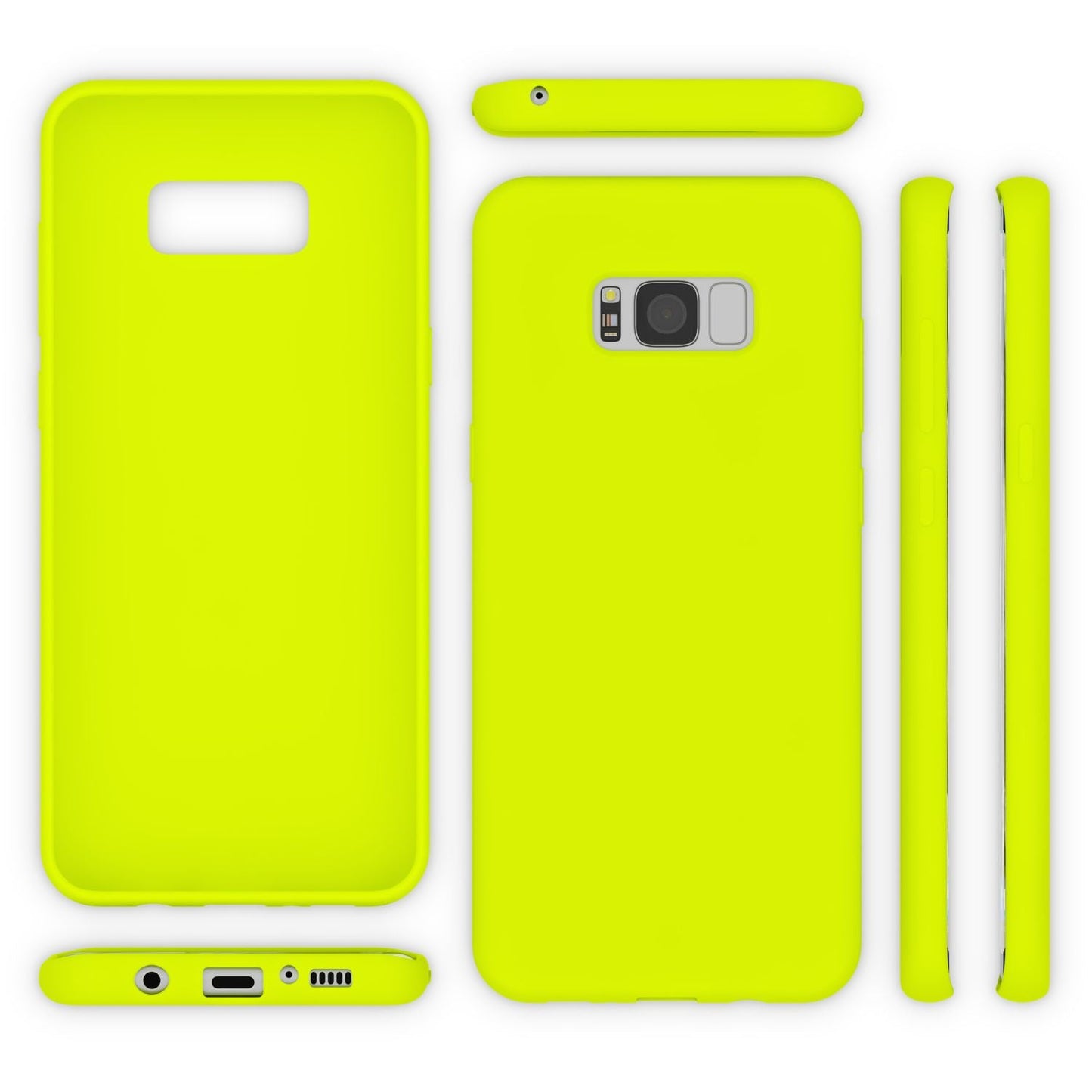 NALIA Neon Silikonhülle für Samsung Galaxy S8 Plus – Soft-Touch & Signal-Neon – NEONSHOCK (Matte Schutzhülle) – Marke aus Berlin