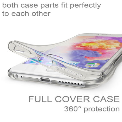 NALIA 360 Grad Handyhülle kompatibel mit Apple iPhone 6 Plus 6S Plus, Full Cover vorne hinten Doppel-Schutz, Dünnes Ganzkörper Case Silikon, Transparenter Displayschutz & Rückseite