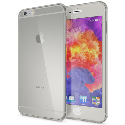 NALIA 360 Grad Handyhülle kompatibel mit Apple iPhone 6 Plus 6S Plus, Full Cover vorne hinten Doppel-Schutz, Dünnes Ganzkörper Case Silikon, Transparenter Displayschutz & Rückseite