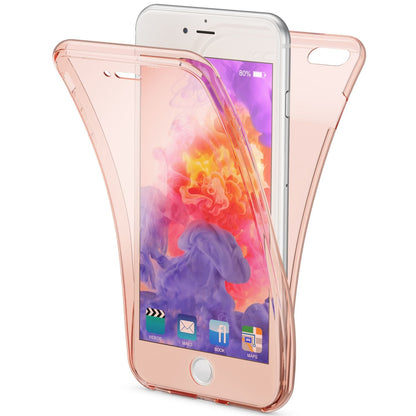 NALIA 360 Grad Handyhülle kompatibel mit Apple iPhone 6 Plus 6S Plus, Full Cover vorne hinten Doppel-Schutz, Dünnes Ganzkörper Case Silikon, Transparenter Displayschutz & Rückseite