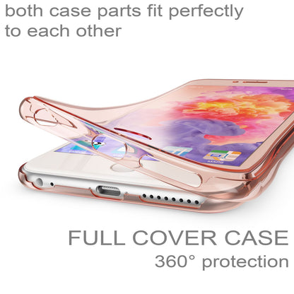 NALIA 360 Grad Handyhülle kompatibel mit Apple iPhone 6 Plus 6S Plus, Full Cover vorne hinten Doppel-Schutz, Dünnes Ganzkörper Case Silikon, Transparenter Displayschutz & Rückseite