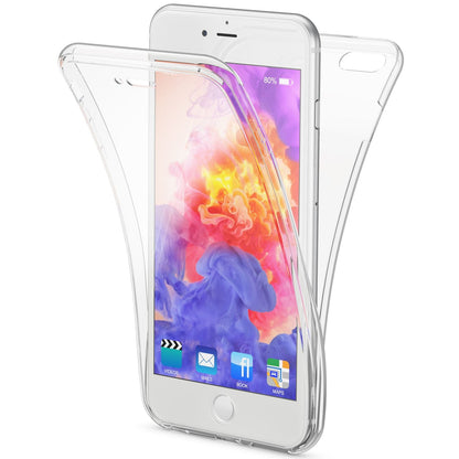 NALIA 360 Grad Handyhülle kompatibel mit Apple iPhone 6 Plus 6S Plus, Full Cover vorne hinten Doppel-Schutz, Dünnes Ganzkörper Case Silikon, Transparenter Displayschutz & Rückseite
