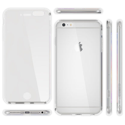 NALIA 360 Grad Handyhülle kompatibel mit Apple iPhone 6 Plus 6S Plus, Full Cover vorne hinten Doppel-Schutz, Dünnes Ganzkörper Case Silikon, Transparenter Displayschutz & Rückseite