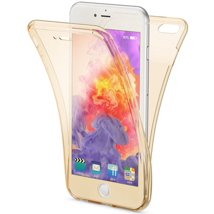 NALIA 360 Grad Handyhülle kompatibel mit Apple iPhone 6 Plus 6S Plus, Full Cover vorne hinten Doppel-Schutz, Dünnes Ganzkörper Case Silikon, Transparenter Displayschutz & Rückseite