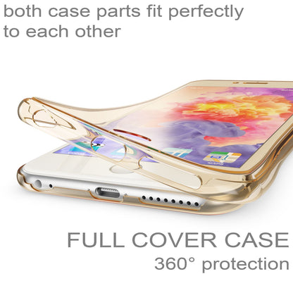 NALIA 360 Grad Handyhülle kompatibel mit Apple iPhone 6 Plus 6S Plus, Full Cover vorne hinten Doppel-Schutz, Dünnes Ganzkörper Case Silikon, Transparenter Displayschutz & Rückseite