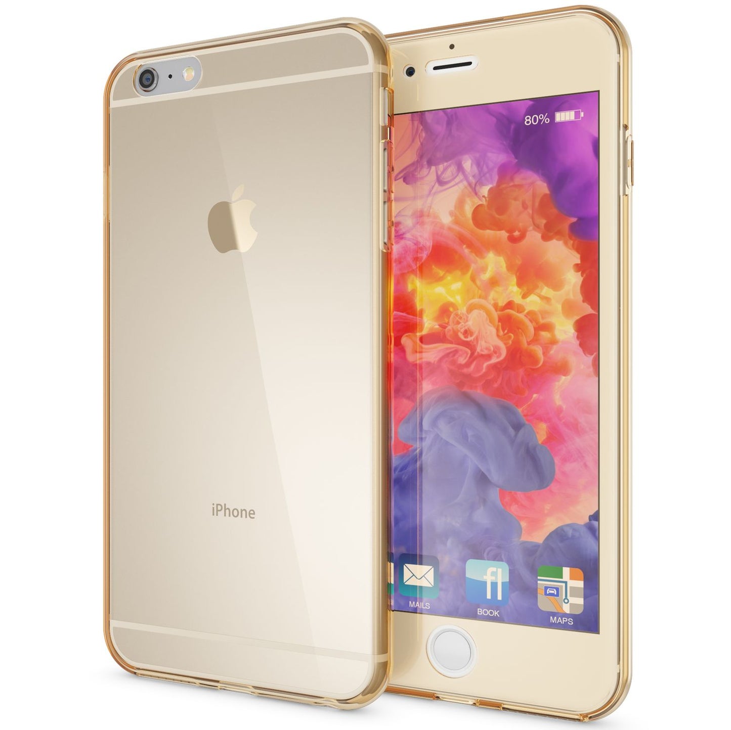 NALIA 360 Grad Handyhülle kompatibel mit Apple iPhone 6 Plus 6S Plus, Full Cover vorne hinten Doppel-Schutz, Dünnes Ganzkörper Case Silikon, Transparenter Displayschutz & Rückseite