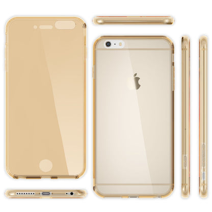 NALIA 360 Grad Handyhülle kompatibel mit Apple iPhone 6 Plus 6S Plus, Full Cover vorne hinten Doppel-Schutz, Dünnes Ganzkörper Case Silikon, Transparenter Displayschutz & Rückseite