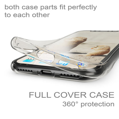 NALIA 360 Grad Handyhülle kompatibel mit Apple iPhone X XS, Full-Cover vorne hinten Hülle Doppel-Schutz, Dünn Ganzkörper Case Silikon Etui Handytasche Displayschutz Rückseite