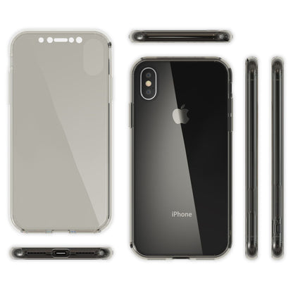 NALIA 360 Grad Handyhülle kompatibel mit Apple iPhone X XS, Full-Cover vorne hinten Hülle Doppel-Schutz, Dünn Ganzkörper Case Silikon Etui Handytasche Displayschutz Rückseite