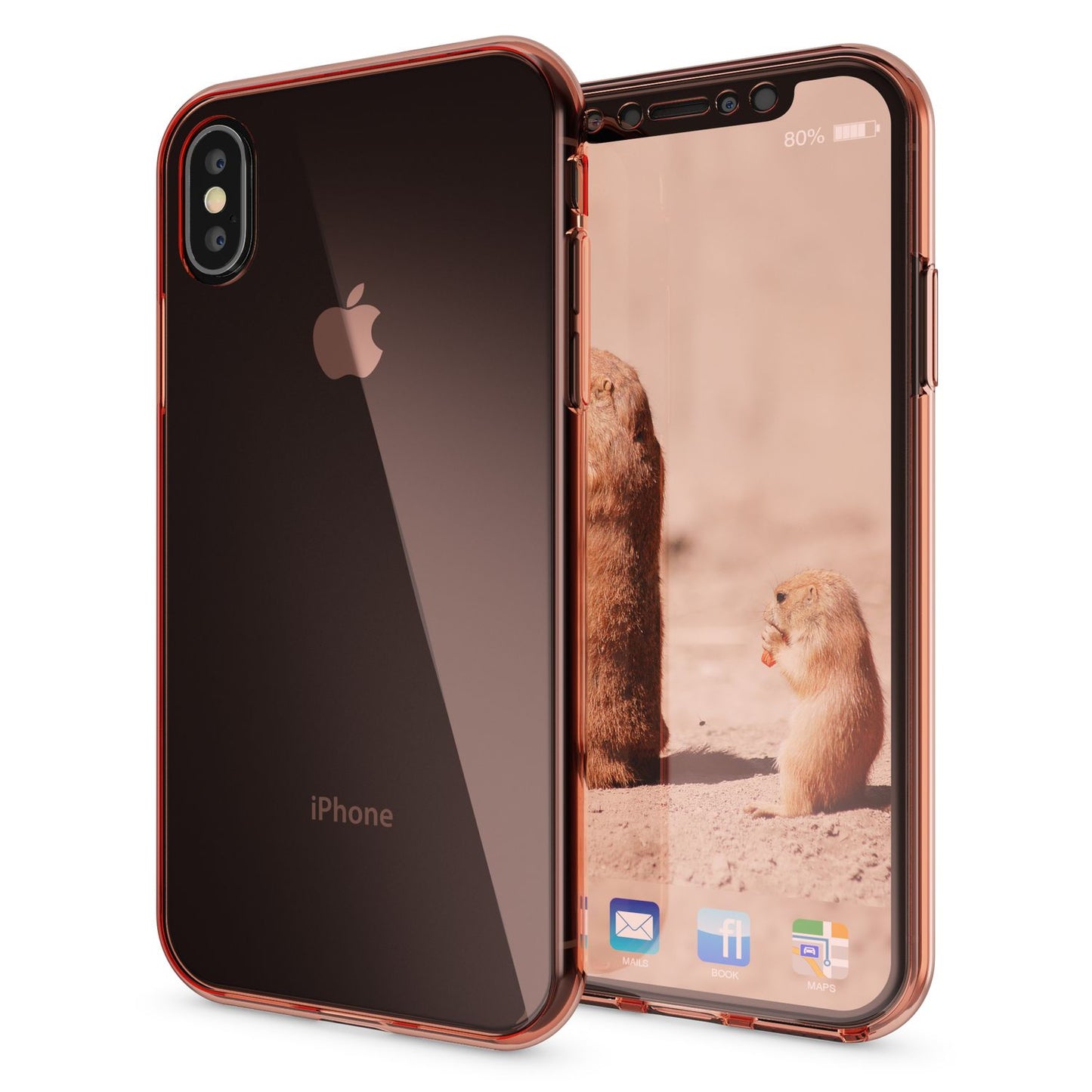 NALIA 360 Grad Handyhülle kompatibel mit Apple iPhone X XS, Full-Cover vorne hinten Hülle Doppel-Schutz, Dünn Ganzkörper Case Silikon Etui Handytasche Displayschutz Rückseite