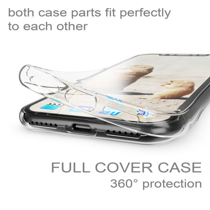 NALIA 360 Grad Handyhülle kompatibel mit iPhone XS Max, Full Cover Rundum Doppel-Schutz, Dünnes Ganzkörper Case Silikon Etui Handytasche, Displayschutz & Rückseite Hülle