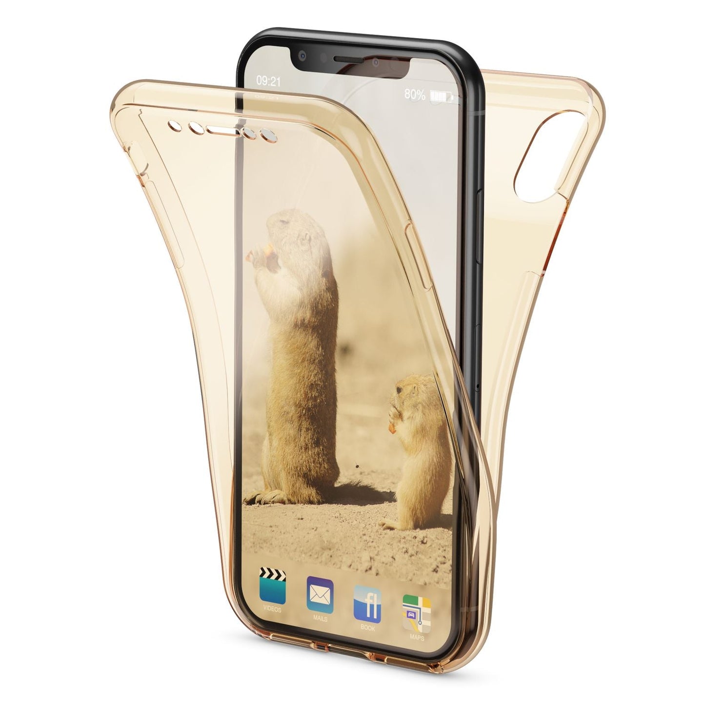 NALIA 360 Grad Handyhülle kompatibel mit iPhone XS Max, Full Cover Rundum Doppel-Schutz, Dünnes Ganzkörper Case Silikon Etui Handytasche, Displayschutz & Rückseite Hülle