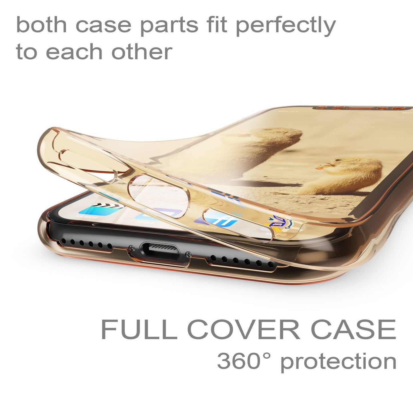 NALIA 360 Grad Handyhülle kompatibel mit Apple iPhone X XS, Full-Cover vorne hinten Hülle Doppel-Schutz, Dünn Ganzkörper Case Silikon Etui Handytasche Displayschutz Rückseite