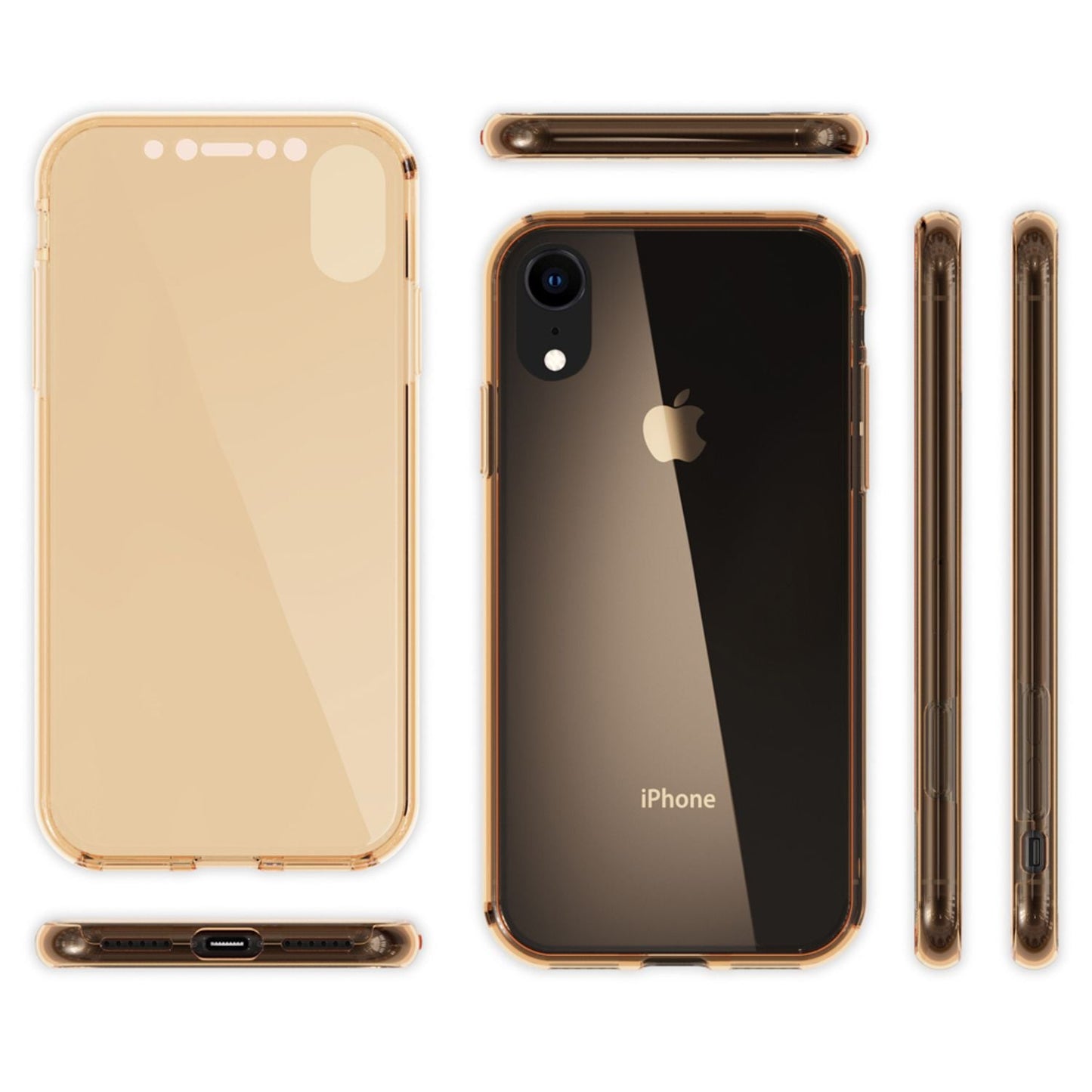 NALIA 360 Grad Hülle kompatibel mit iPhone XR, Full Cover Rundum Doppel-Schutz, Dünnes Ganzkörper Case Silikon Etui Handytasche, Displayschutz & Rückseite Handyhülle