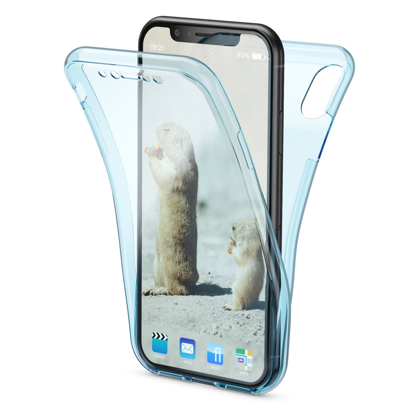 NALIA 360 Grad Hülle kompatibel mit iPhone XR, Full Cover Rundum Doppel-Schutz, Dünnes Ganzkörper Case Silikon Etui Handytasche, Displayschutz & Rückseite Handyhülle