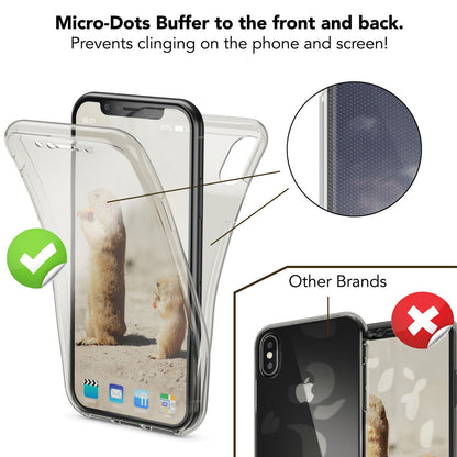 NALIA 360 Grad Handyhülle kompatibel mit iPhone XS Max, Full Cover Rundum Doppel-Schutz, Dünnes Ganzkörper Case Silikon Etui Handytasche, Displayschutz & Rückseite Hülle