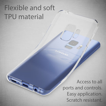 NALIA Transparente Silikonhülle für Samsung Galaxy S9 – Anti-Gelb & Rutschfest – GLAZE (Handyhülle Kristallklar, Schlank & Stoßfest) – Marke aus Berlin