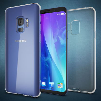 NALIA Transparente Silikonhülle für Samsung Galaxy S9 – Anti-Gelb & Rutschfest – GLAZE (Handyhülle Kristallklar, Schlank & Stoßfest) – Marke aus Berlin