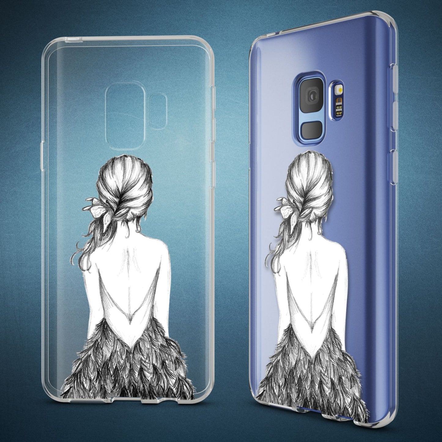 NALIA Handyhülle kompatibel mit Samsung Galaxy S9, Slim Silikon Motiv Case Crystal Schutzhülle Dünn Durchsichtig, Etui Handy-Tasche Back-Cover Transparent Bumper